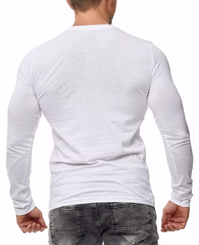 Herren Langarmshirt 100% Baumwolle Pineta  S