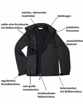 Damen taillierte Softshelljacke wasserdicht winddicht Dublin XS