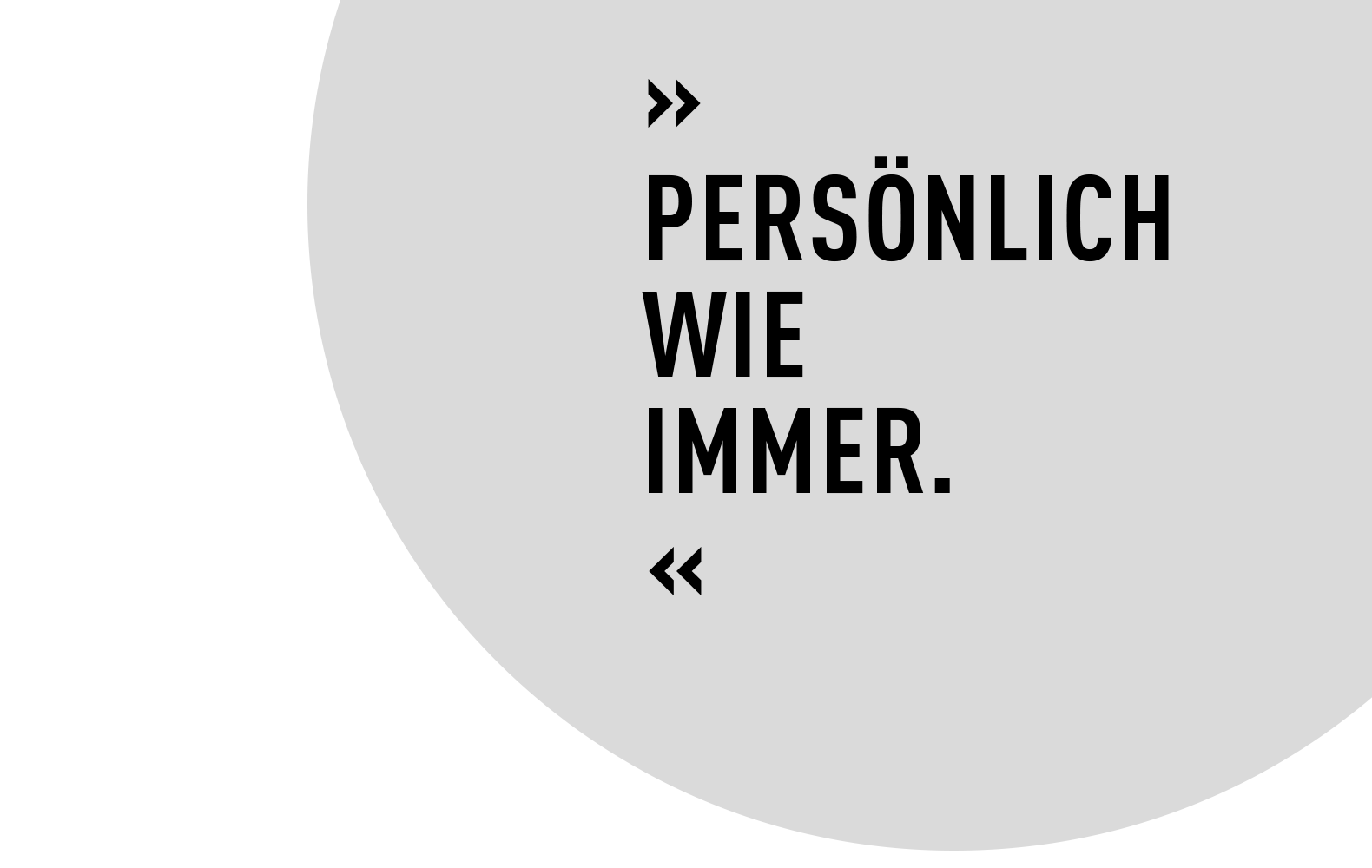 Persönlich wie immer.