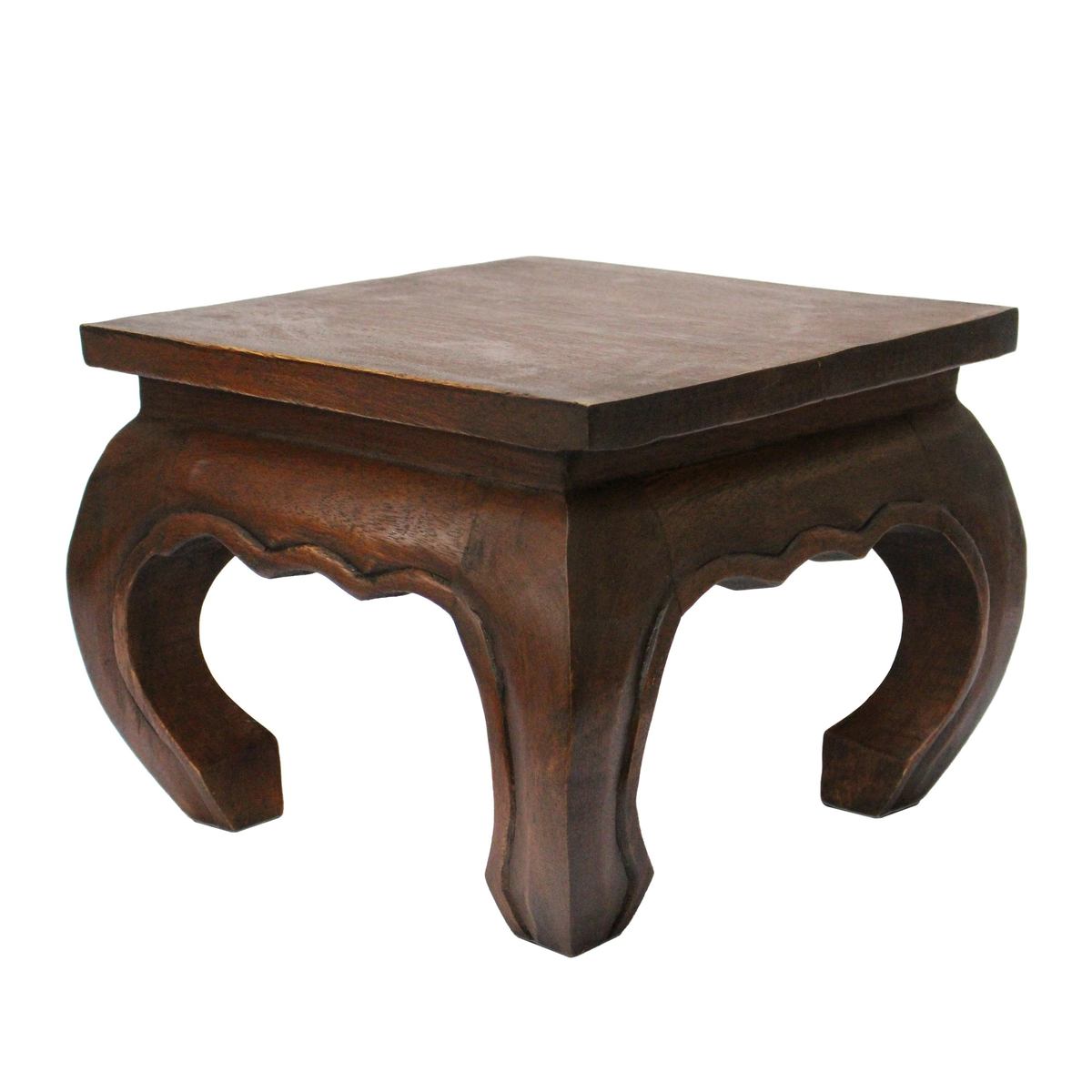 Opiumtisch Opium Tisch Beistelltisch Massiv Holz Couchtisch Opiumtisch Hellbraun 35 cm Thailand Beistelltisch Hocker