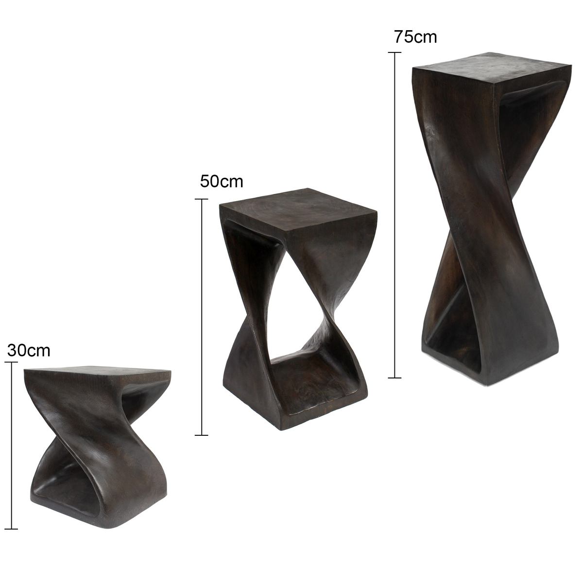 Hocker Säule Holzhocker Gedreht Pflanzenhocker Blumenhocker