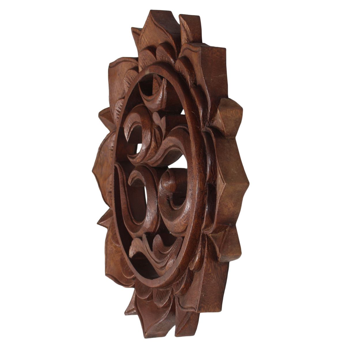 Om Symbol Aum Zeichen Relief Matra Devanagari Deko Soar Holz ca 14x14 cm 