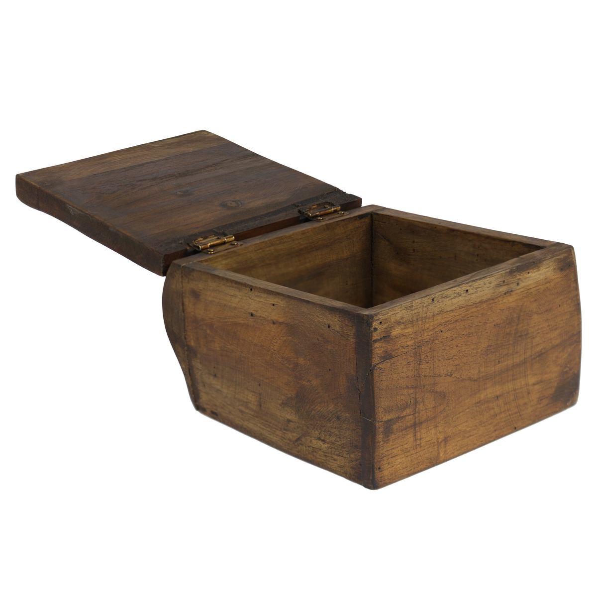 Rustikale Box Holzbox Holzkiste Holzschatulle Teak ca. 15 cm