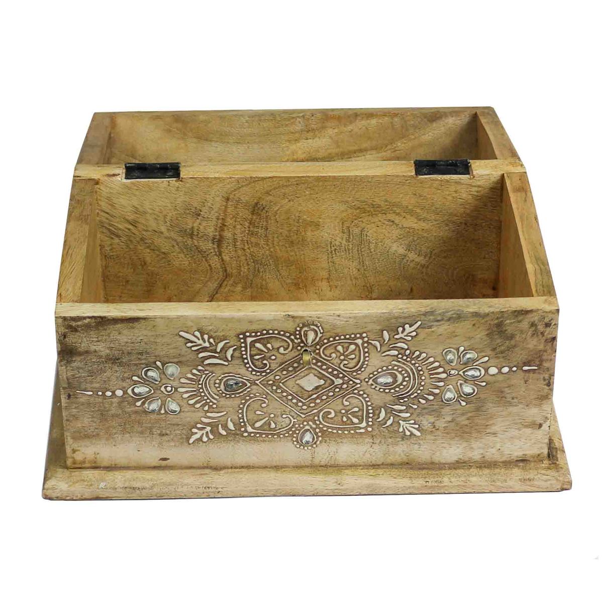 Truhe Holztruhe Holzbox Schatztruhe antik rund Aufbewahrungsbox Neu