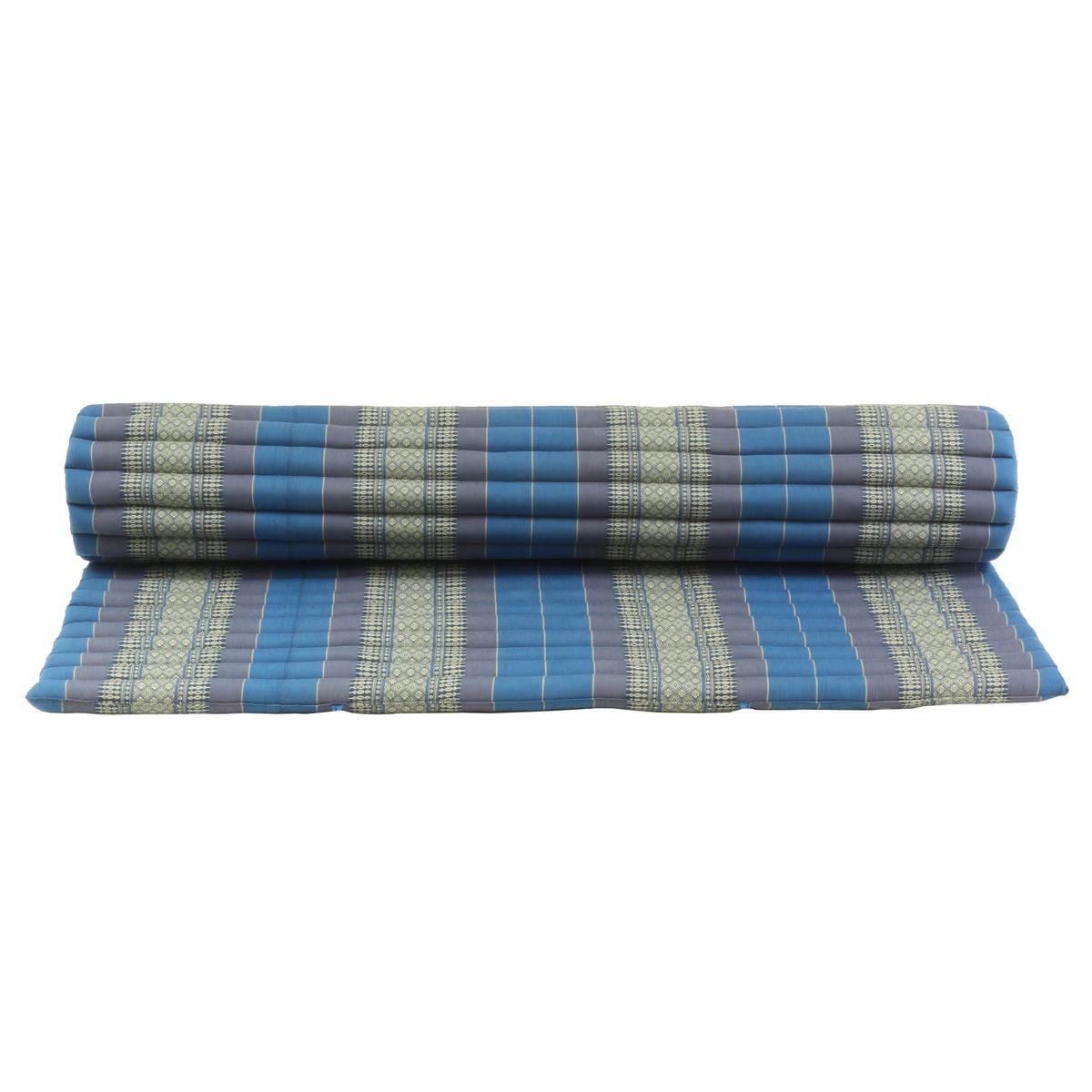 200x160 cm Blau Grau Kapok Yogamatte groß Matte Liege Kapokmatte Baumwolle ca
