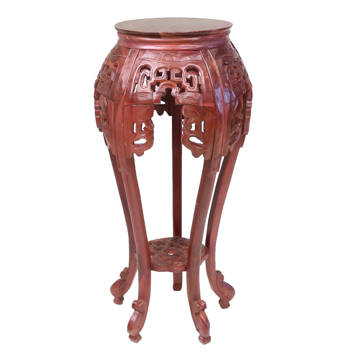 Rundhocker Blumenhocker Beistelltisch Nachttisch Holz Hocker Barock