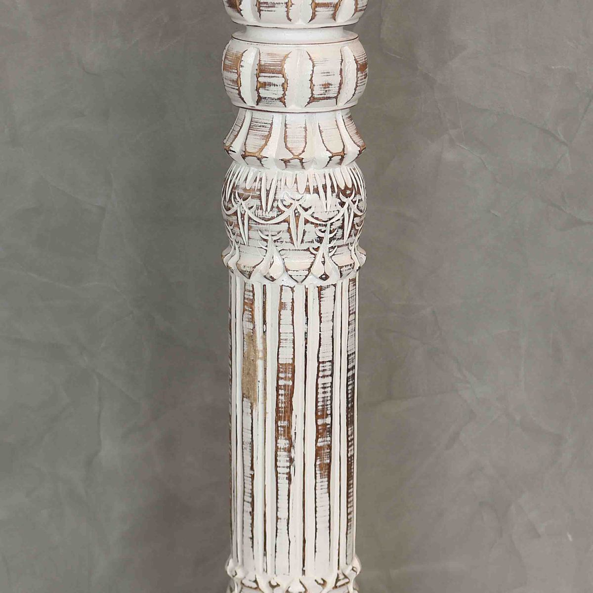 Säule Blumensäule Dekosäule Ständer Sockel Podest Blumenständer Holz Modell  Batya in verschiedenen Größen und Farben whitewash mittel