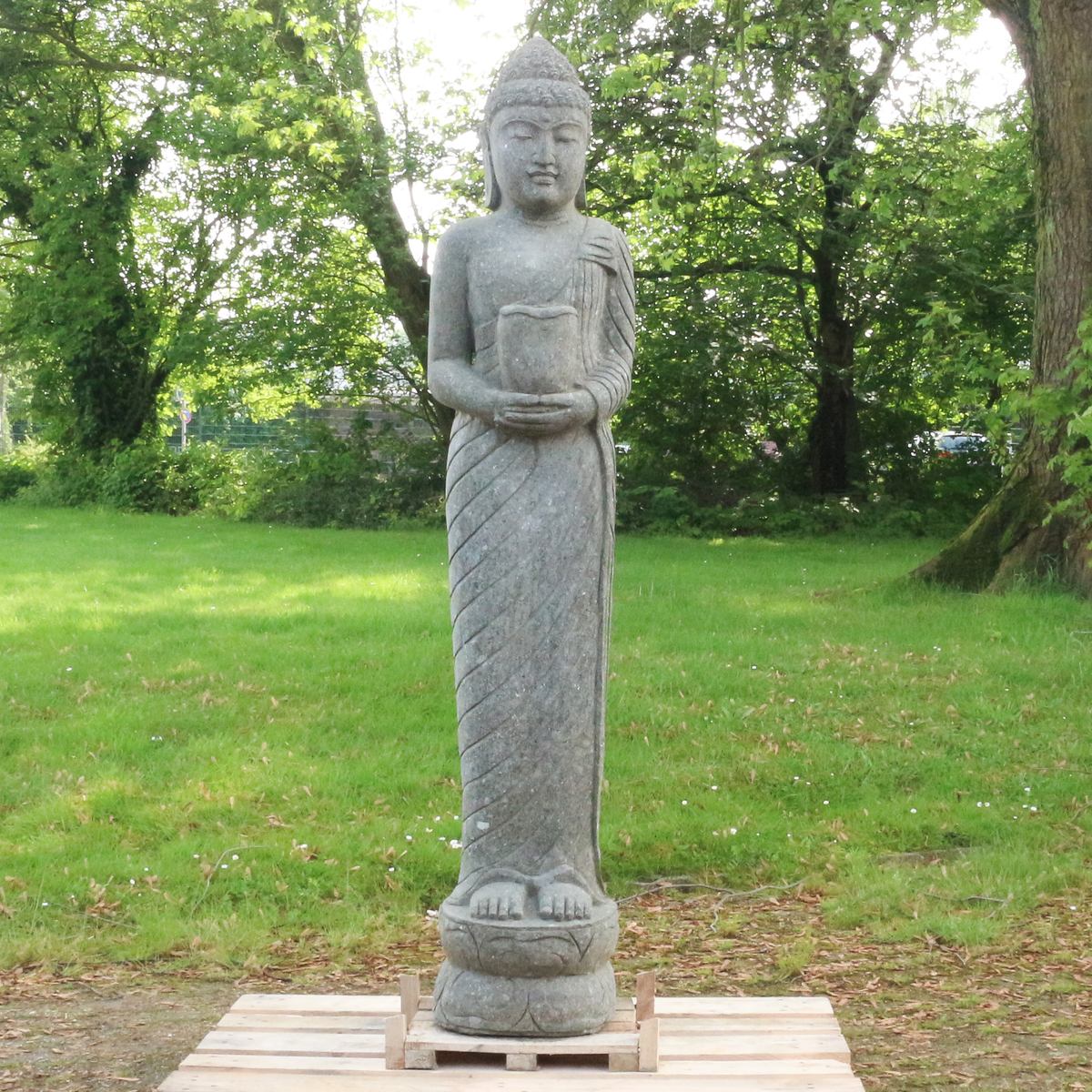 Buddha Steinfigur Garten