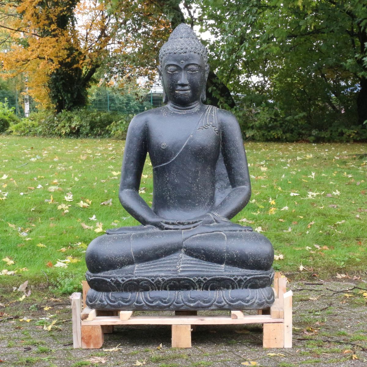 XXL 65CM AFFE Figur Buddha Löwe Outdoor Gartenfigur Deko Skulptur