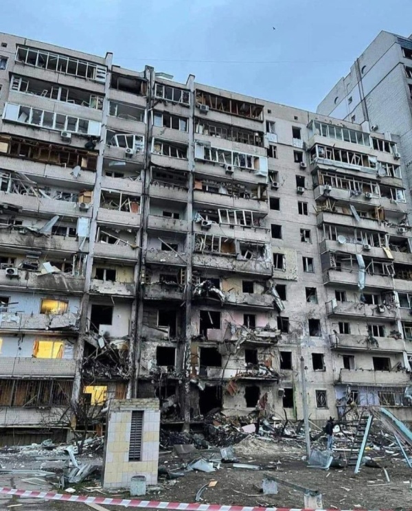 Zerstörte Häuser in Ukraine