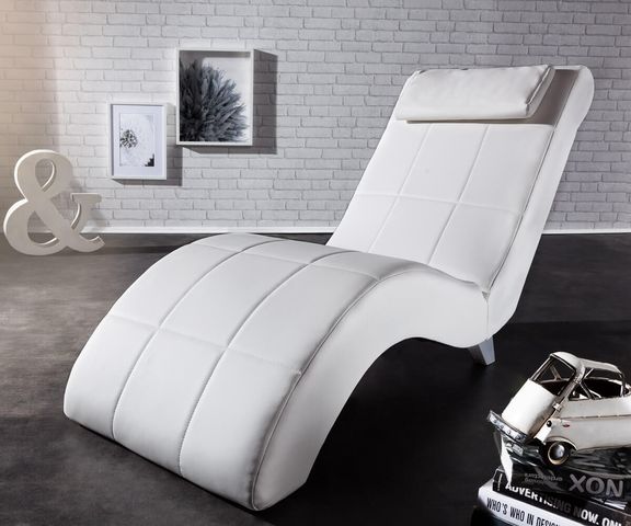 Relaxliege Lennox 60x160 cm Creme Weiss abgesteppt Bild 1
