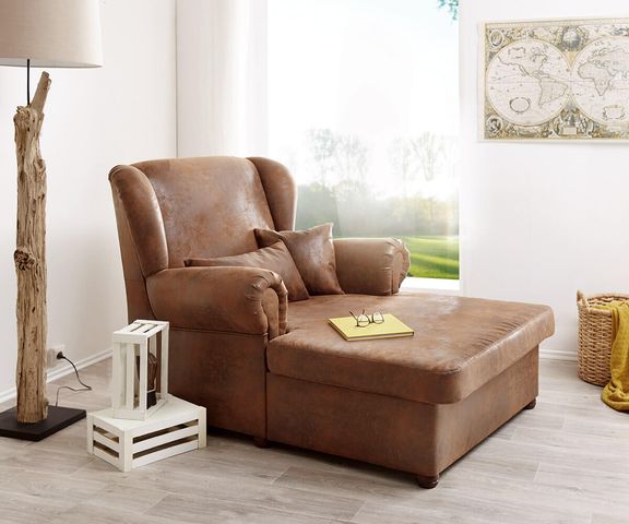Sessel Lionardo 120x160 cm Braun Lounge Chair Antik Optik Bild 1