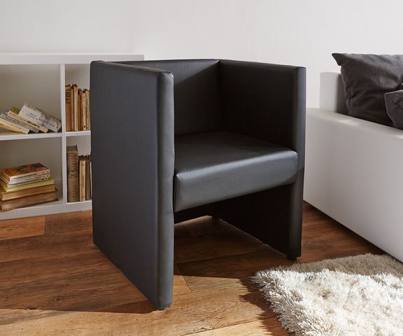 Moderner Cocktailsessel Picasso Schwarz Bauhausstil Bild 1