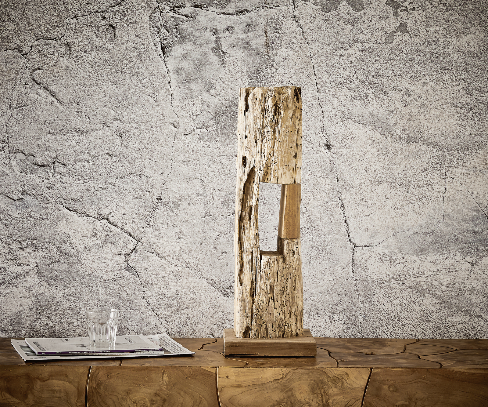 Dekoration Belka Balken XS Teakholz Natur Unikat, Dekoartikel