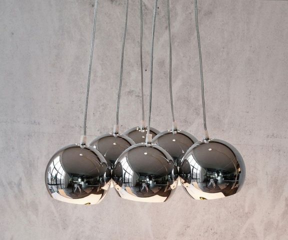 Hängeleuchte Pentola 45 cm Chrom Silberfarben 6 Schirme Bild 1