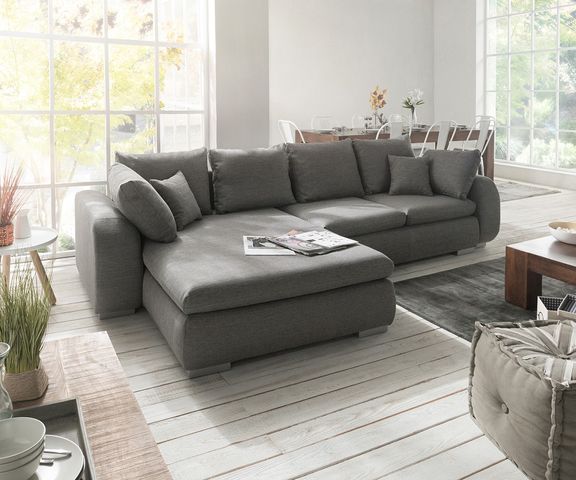 Ecksofa Maxie 330x178 cm Grau mit Schlaffunktion Bild 1