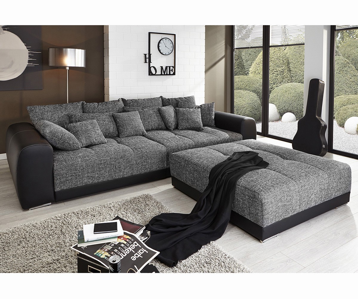 Big Sofa Grau Federkern