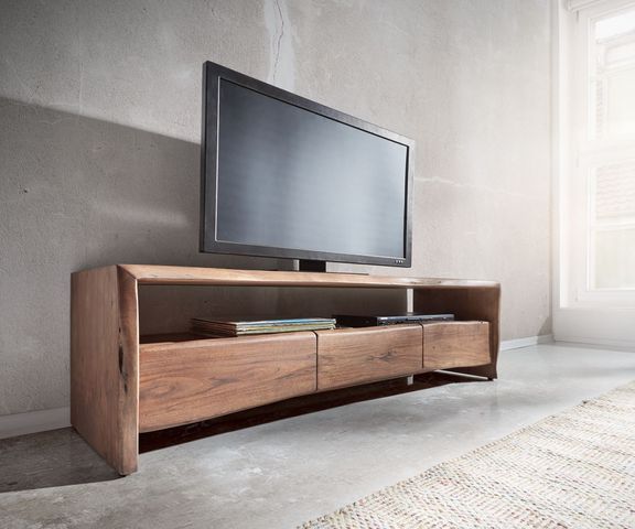 Lowboard Live-Edge 145 cm Akazie Braun Fach 3 Schübe Bild 1