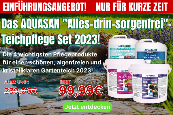 AQUASAN Sorgenfrei 4er-Teichpflegeset 2023