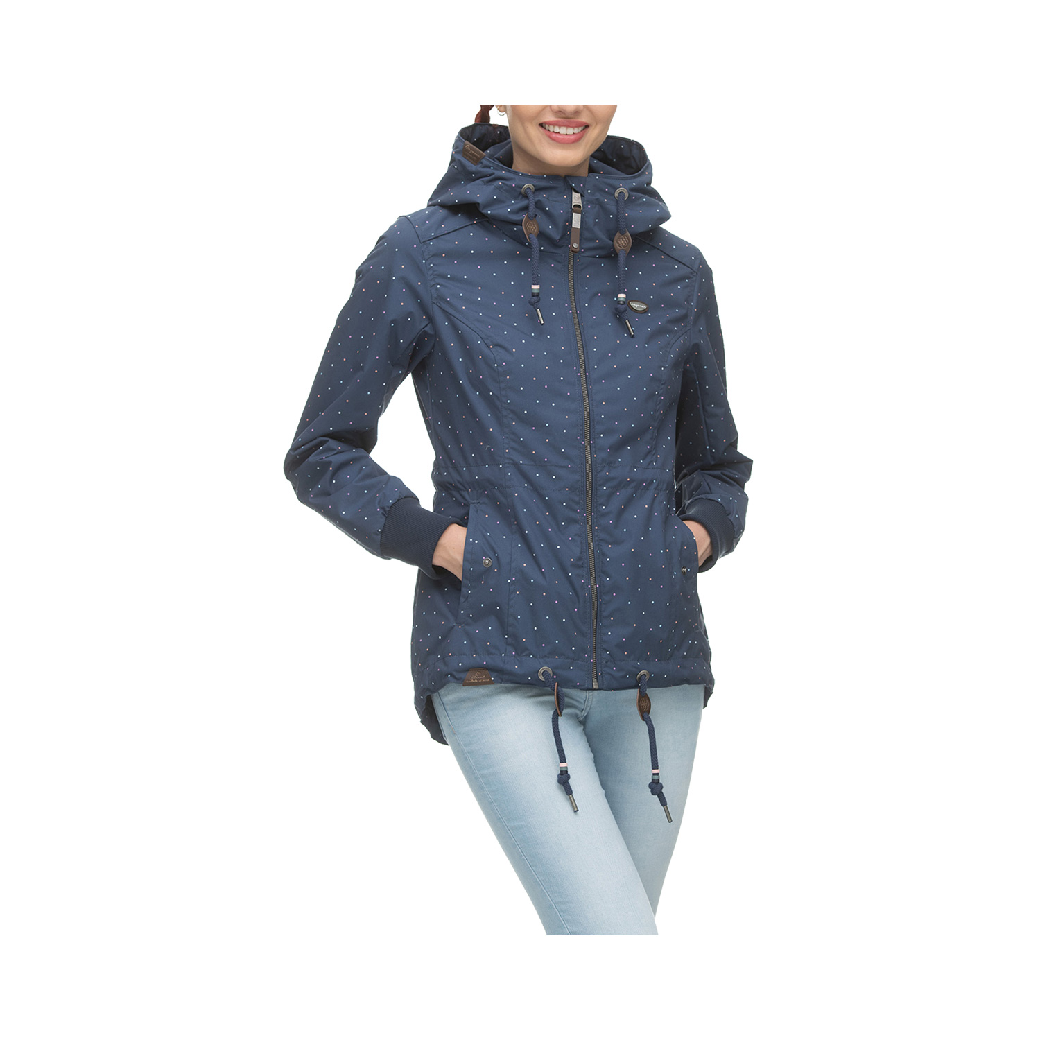 Winterjacke Steppjacke Damen Kariert Kapuze Parka Damen Scotch And