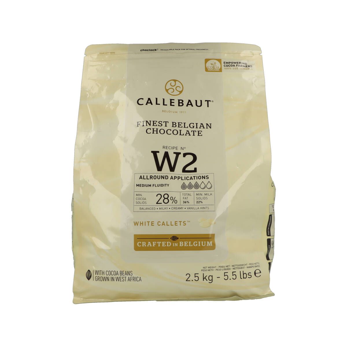 Callebaut Kuvertüre Callets Weiße Schokolade 2,5kg