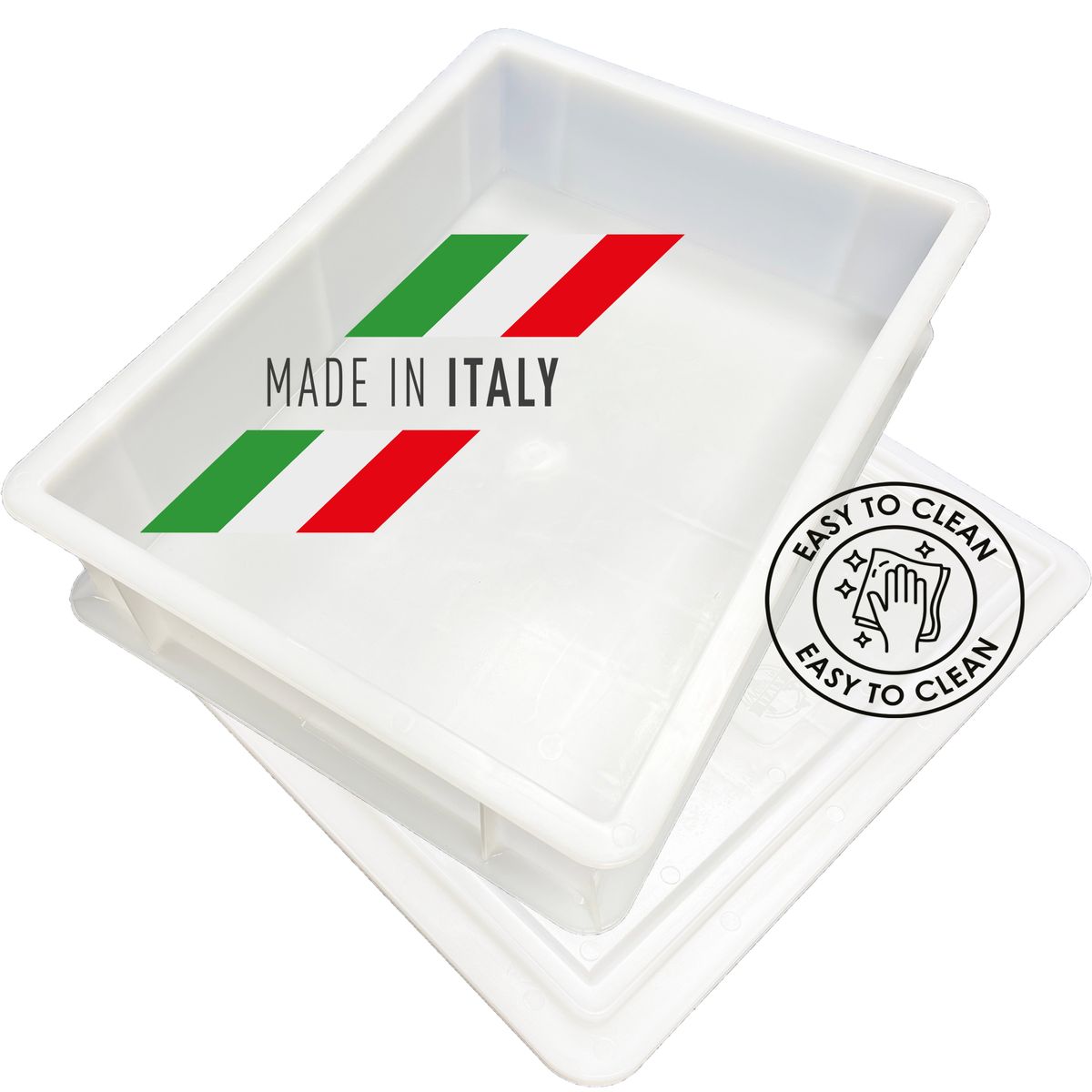 Gärbox für Pizzateig mit Deckel 40x30x10cm 