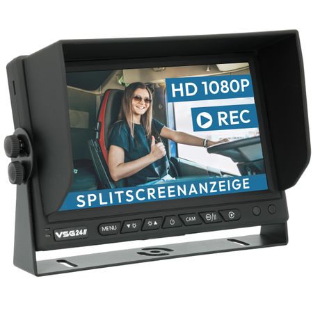 7"  Rückfahrmonitor PROFESSIONAL HD 1080P - Splitscreen RM-13163