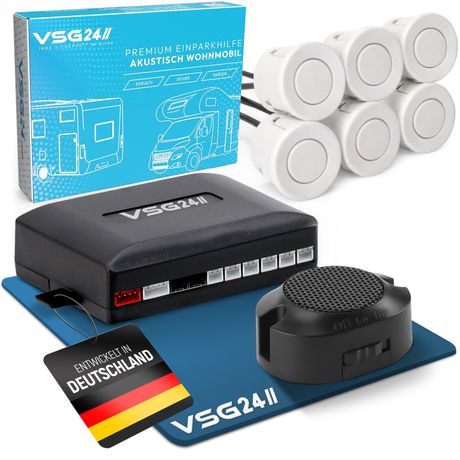 Aide au stationnement acoustique Premium CAMPING-CAR Blanc