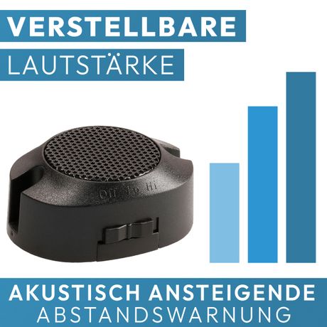 Akustische Nummernschild-Einparkhilfe ECHO PLUS Schwarz PDC-22200