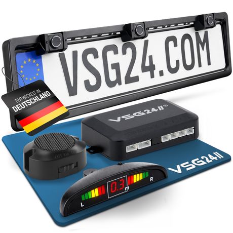 Akustische Nummernschild-Einparkhilfe ECHO PLUS Schwarz PDC-22200