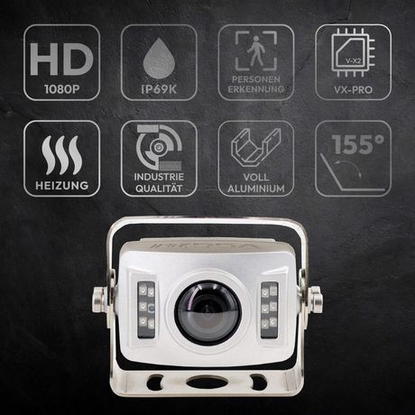 DETECT VISION HD-Auflösung Rückfahrkamera, Personenerkennung, 155° & IP69K RV-23104