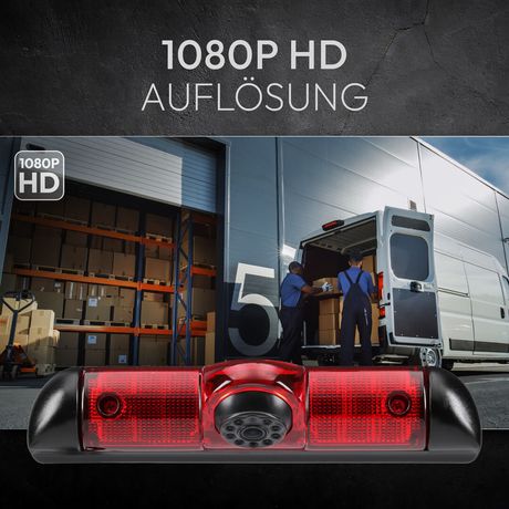 Rückfahrkamera BRAKEGUARD STRIPE | HD 1080P Rückfahrkamera Kleintransporter RV-23593