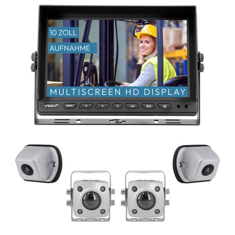 10" Rückfahrkamera Set RUNDUMBLICK | IP69K | PRO-Expert | NAVIGATOR 1080P HD Set MULTISCREEN RVS-24531