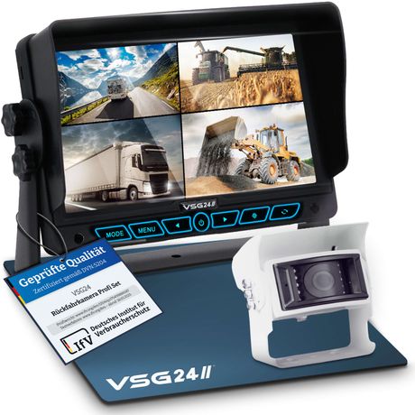 7" Rückfahrkamera Set PROFI HD | 1080P HD Kamera IP69K mit Mikrofon