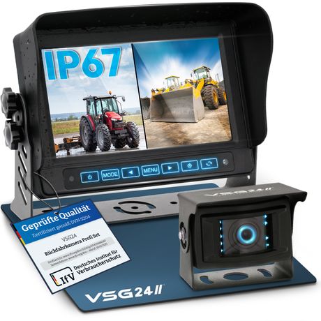 -ANGEBOT- 7" Rückfahrkamera Set PROFI HD |  IP67-Monitor mit IP69K PROFI HD Kamera 120° RVS-24568