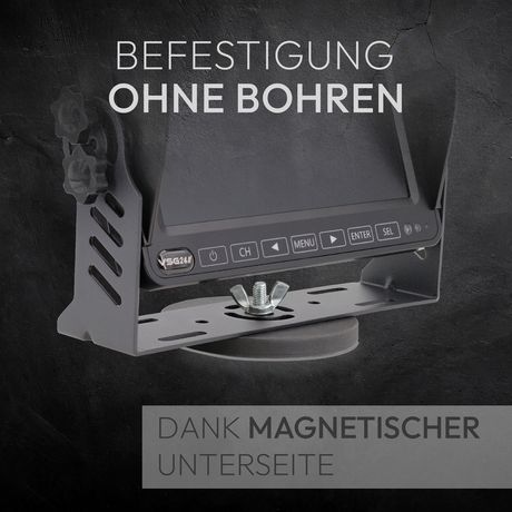 Magnethalterung MAGBASE M1 für Rückfahrmonitore
