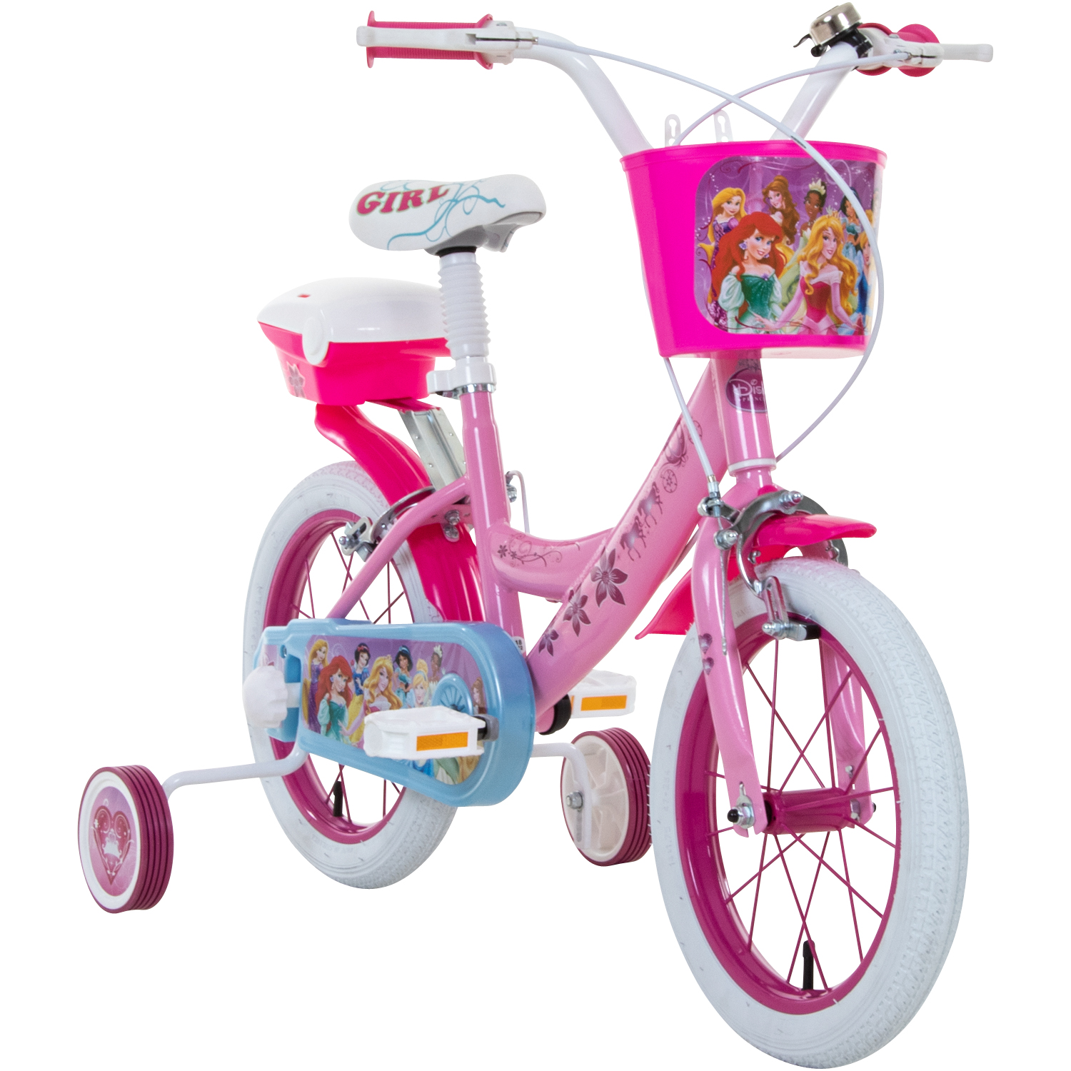 Kinderfahrrad 14 Zoll Mädchen pink Disney Princess ...