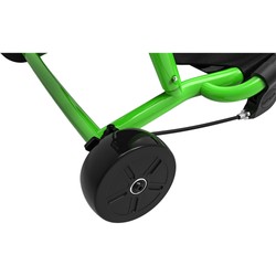 Detail Handbremse grüner Pro X Dreiradscooter gut erreichbar positioniert