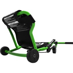 EzyRoller Pro X grün Rückansicht des grünen Pro X Dreiradscooters mit stabiler Stahlrahmenbasis