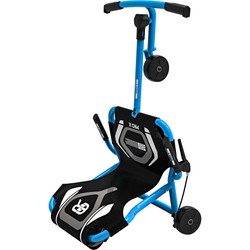 EzyRoller Pro X blau Seitenansicht des blauen Pro X Drift Trike mit verlängerter Rahmengeometrie