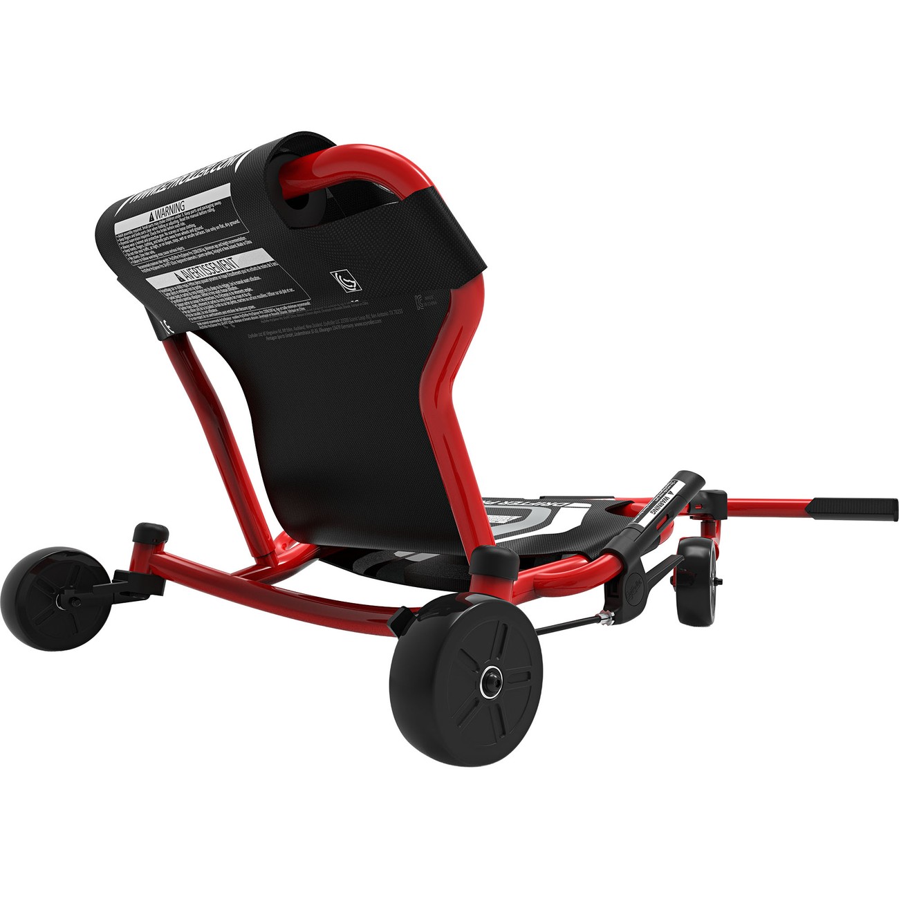 Roter EzyRoller Drifter Pro X Motorikfahrzeug frontal mit aktivem Schlängelantrieb für große Fahrer