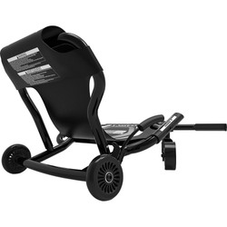 EzyRoller Classic X schwarz Rückansicht zeigt die gleichmäßige Gewichtsverteilung auf die Hinterräder