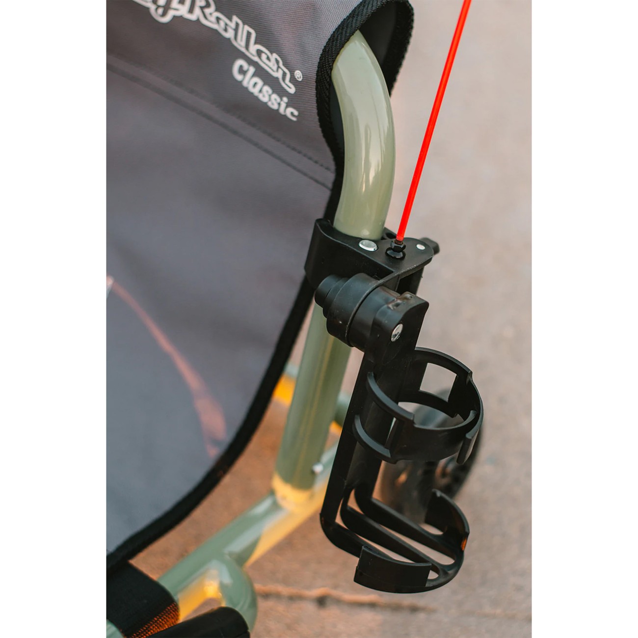 EzyRoller Flaggenhalter Flagge Fahne Wimpel Flaschenhalter Getränkehalter Trinkflaschenhalter Sicherheitswimpel Sicherheitsflagge Zubehör Set, Farbe: grau