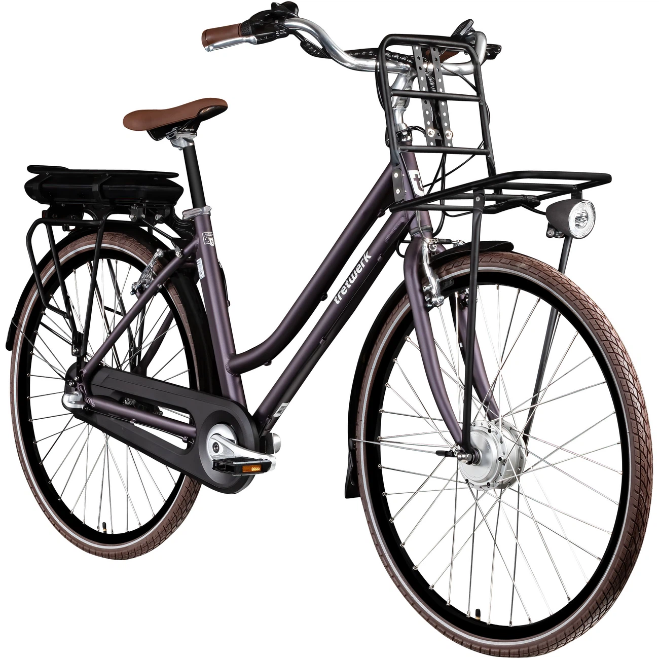 Tretwerk Sophia E Bike Damen 28 Zoll Elektrofahrrad 155 - 175 cm Hollandrad Tiefeinsteiger mit 3 Gang Nabenschaltung und Rücktritt
