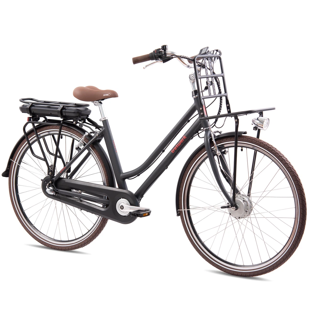 Tretwerk Sophia E Bike Damen 28 Zoll Elektrofahrrad 155 - 175 cm Hollandrad Tiefeinsteiger mit 3 Gang Nabenschaltung und Rücktritt