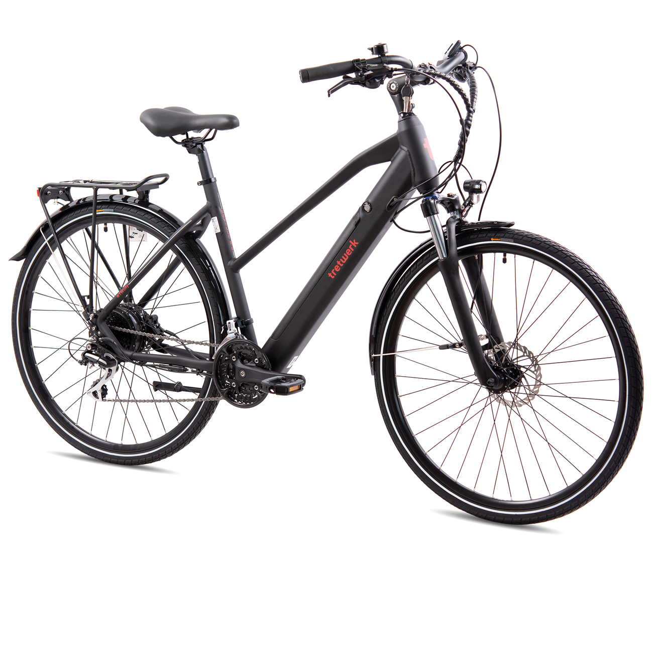 Tretwerk Seville 5.0 E Bike 28 Zoll Trekkingrad Damen 160 - 180 cm Elektrofahrrad 418 Wh Trekking Pedelec 24 Gänge
