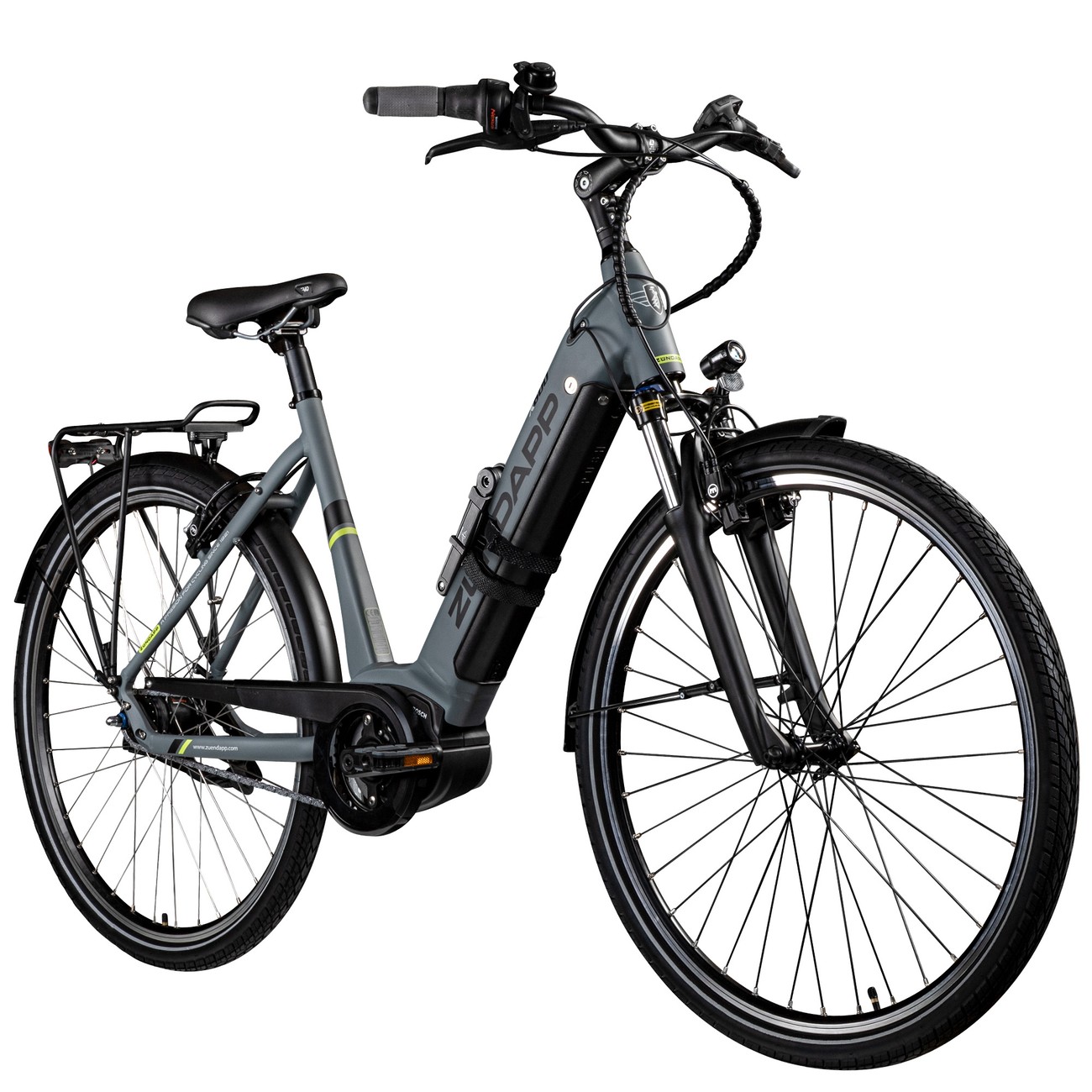 Zündapp X600 mit Faltschloss E Bike Damenfahrrad 155 - 180 cm Stadtrad Pedelec 7 Gang Shimano Schaltung Cityrad mit Bosch Mittelmotor Hollandrad