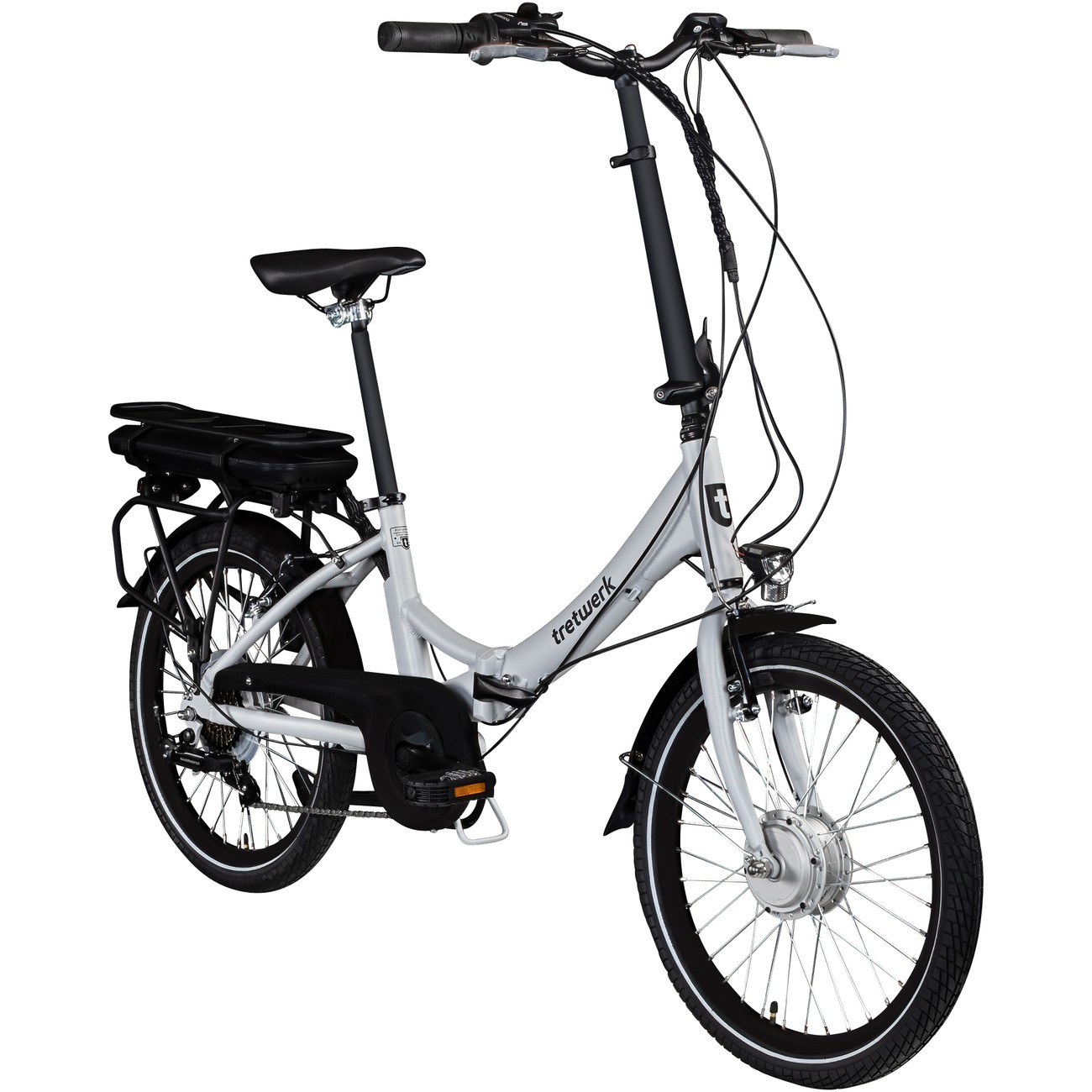 Tretwerk Chioni E Bike Faltrad 20 Zoll Elektrofahrrad Damen Herren 145 - 175 cm Pedelec Klapprad 7 Gang 374 Wh Tiefeinsteiger