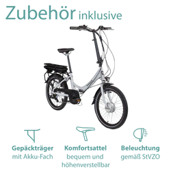 Zubehör inklusive: Das Chioni wird mit Gepäckträger, Kettenschutz, Schutzblechen und Beleuchtung geliefert.