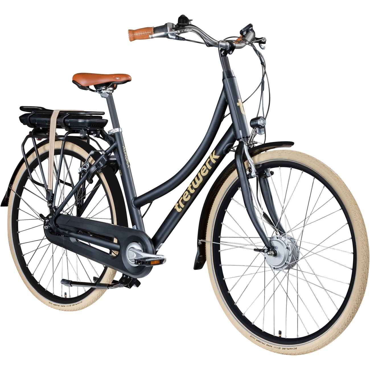 Tretwerk Aurora E Bike Damenrad schwarz